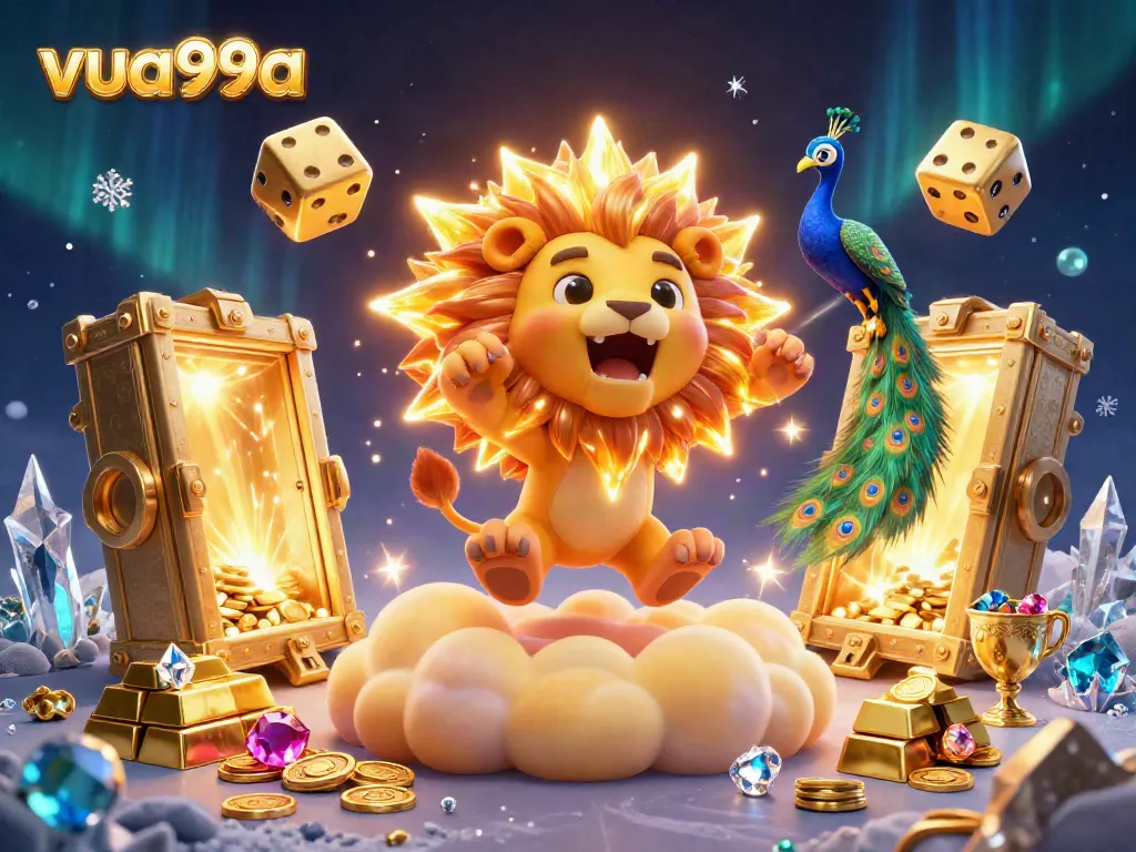 Experience top-tier gaming with vua99a in an ultra-detailed casino-themed illustration packed with vibrant elements.