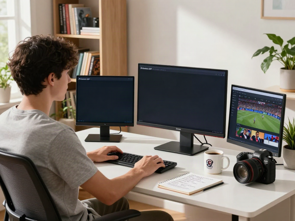 Get Pikashow APK on PC with an inviting home office setup.