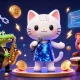 Engage in thrilling gaming at lolajack with vibrant cartoon characters and cryptocurrency coins